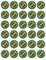 30 x Footballs in Grass Themed Edible Cupcake Toppers | Uncut on Wafer Sheet- Qty 30-1.5 each